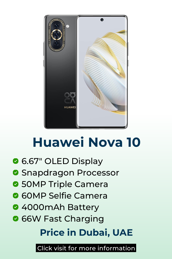 Explore Huawei Nova 10 latest prices on Mobileinto