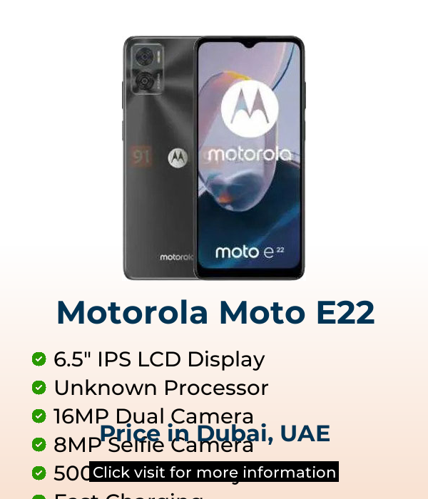 Explore Motorola Moto E22 latest prices on Mobileinto