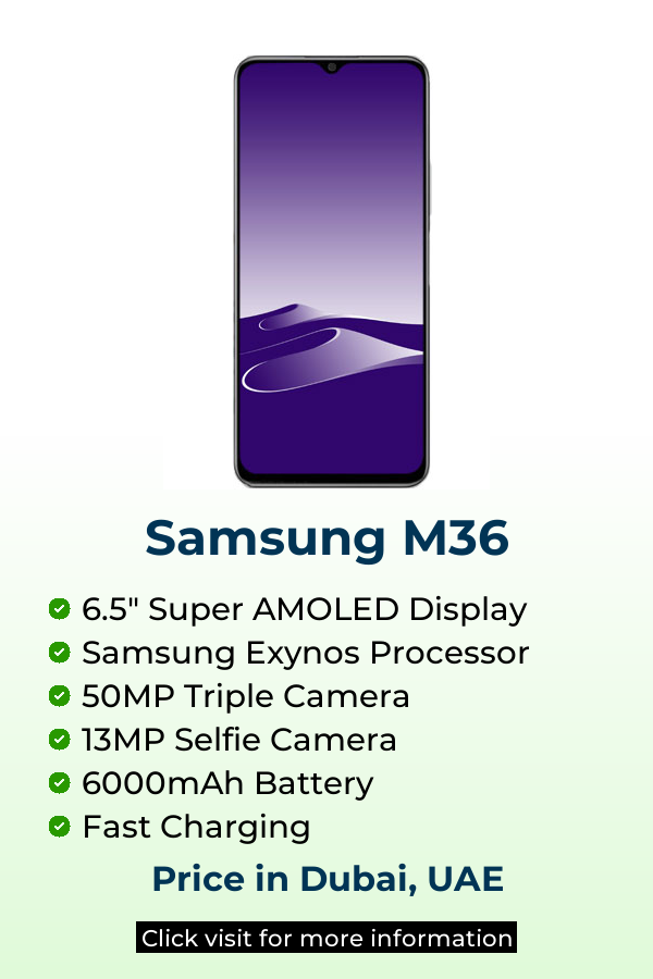 Explore Samsung M36 latest prices on Mobileinto